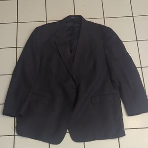 Austin Reed Blue with burgundy Blazer with Notched Lapel and Regular Fit
